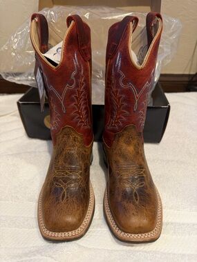 Old West Unisex Kids' Broad Square Toe Boots, BSC1953